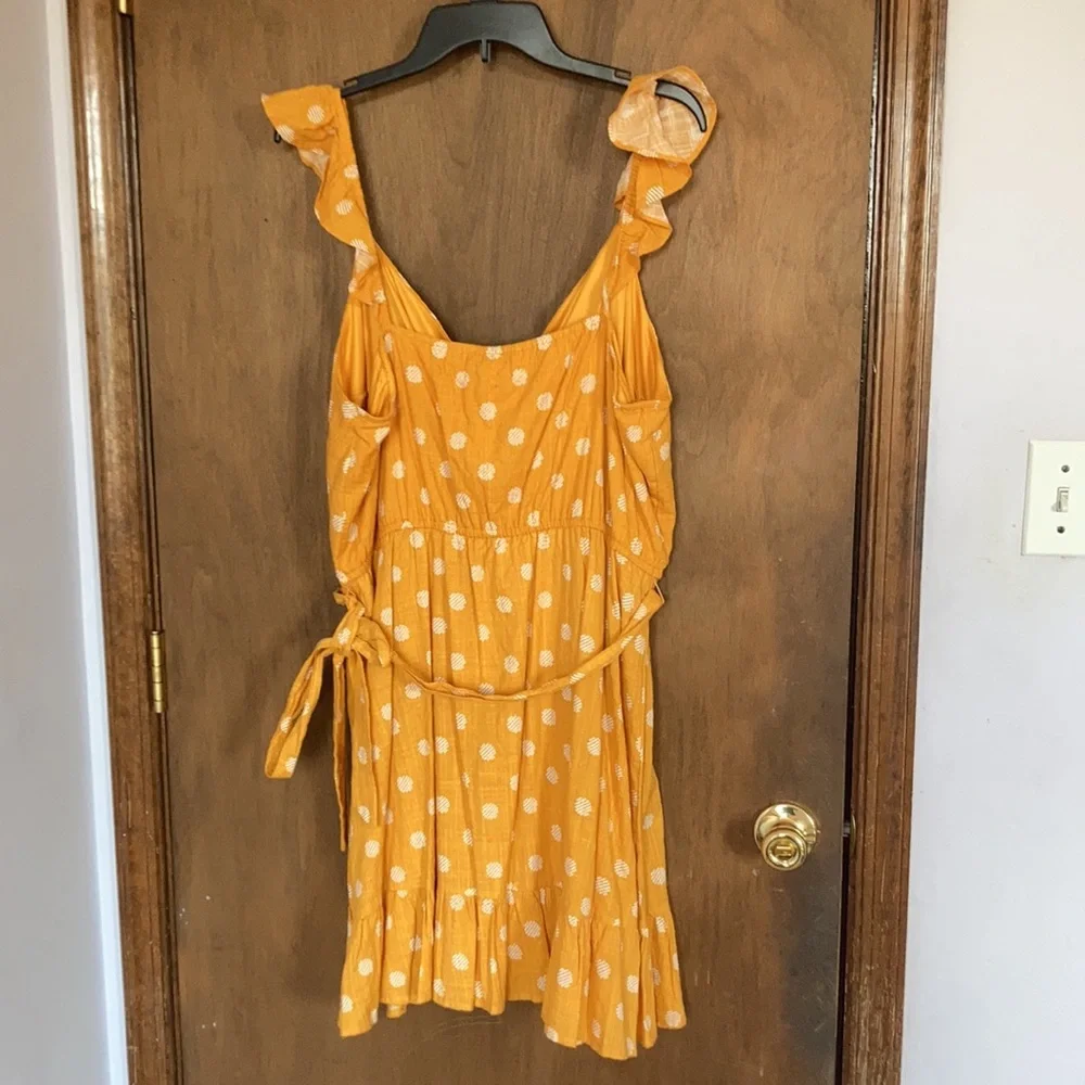 LC Lauren Conrad print faux wrap dress ruffle detail elastic waist XXL - Picture 14 of 17